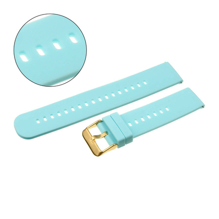 PASEK U27 - 19/G - JASNY NIEBIESKI / ZŁOTY - 22mm