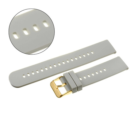 PASEK U27 - 32/G - JASNY SZARY / ZŁOTY - 20mm
