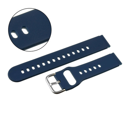 PASEK U01 - 5/S - GRANATOWY / SREBRNY - 18MM