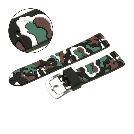 PASEK U13 - 1.22 - CZARNY / BIAŁY / MORO - 20MM