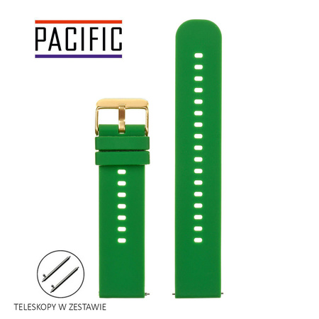 PASEK U27 - 11/G - ZIELONY / ZŁOTY - 22mm