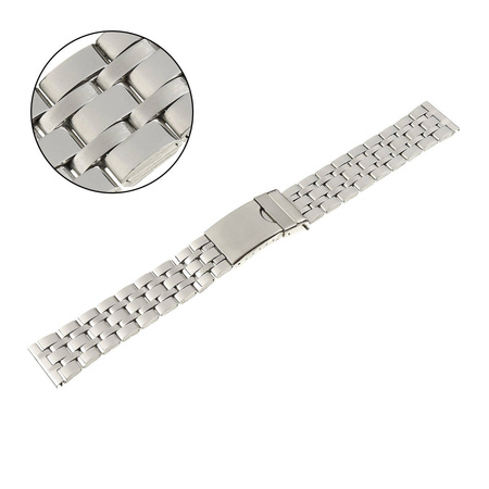 BRANSOLETA STALOWA STANDARD - MODEL 5 - SREBRNA