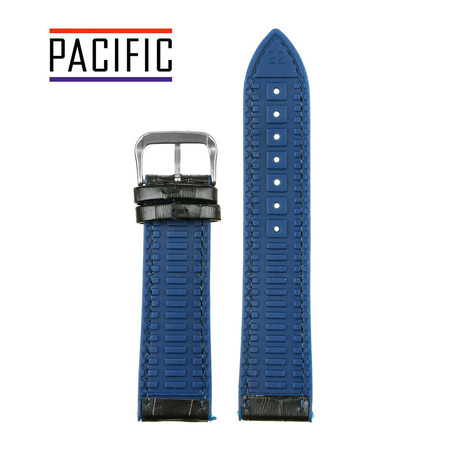 PASEK U18 - 1.5 - CZARNY / NIEBIESKA NIĆ - 20mm