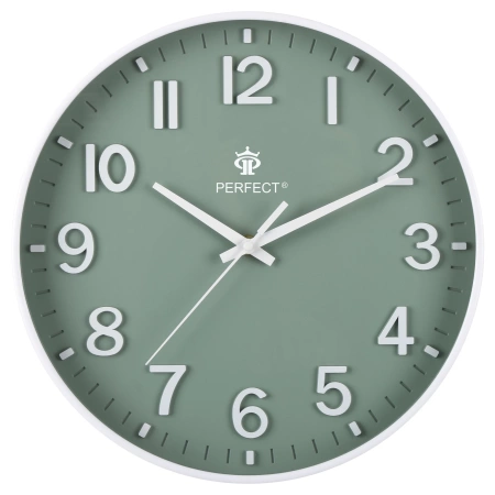 ZEGAR ŚCIENNY PW603-1700-1 BIAŁY/ZIELONY