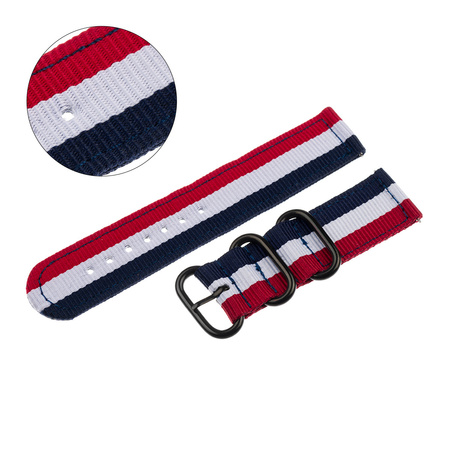 PASEK N02 - N93/B - WIELOKOLOROWY / CZARNY - 18MM