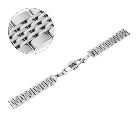 BRANSOLETA - SOLID ZAP. MOT. - MB 64 - 31 - SREBRNY - 16mm