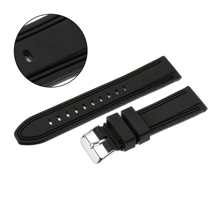 PASEK U07 - 1 - CZARNY - 24MM