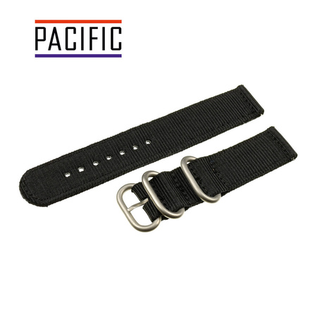 PASEK N02 - 1/SL - CZARNY / SREBRNY - 24MM