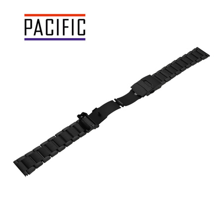 BRANSOLETA - STALOWA HQ - MB 101 - 1 - CZARNY - 18mm