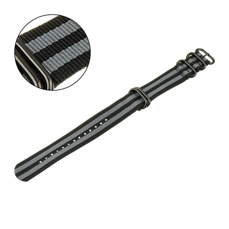 PASEK PARCIANY N01 - N95/B - WIELOKOLOROWY / CZARNY - 22MM