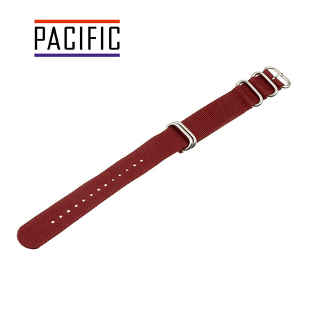 PASEK PARCIANY N01 - 4/S - BORDOWY / SREBRNY - 20MM