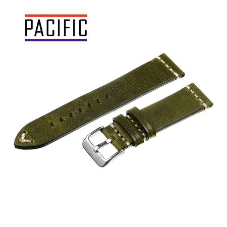 PACIFIC W32 - 27.22 - CIEMNY ZIELONY / BIAŁA NIĆ - 20MM