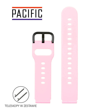 PASEK U01 - 25/B - RÓŻOWY / CZARNY - 20MM