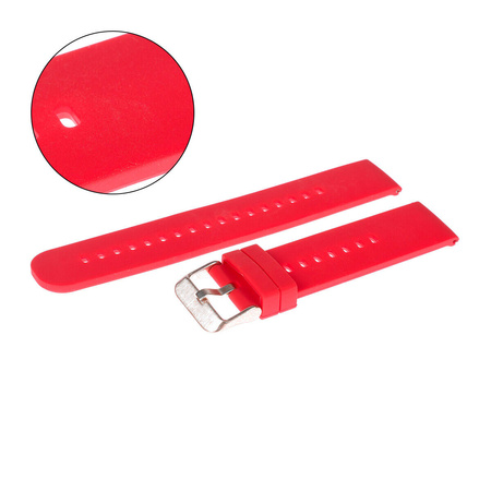 PASEK U27 - 6/SL - CZERWONY / SREBRNY - 22mm