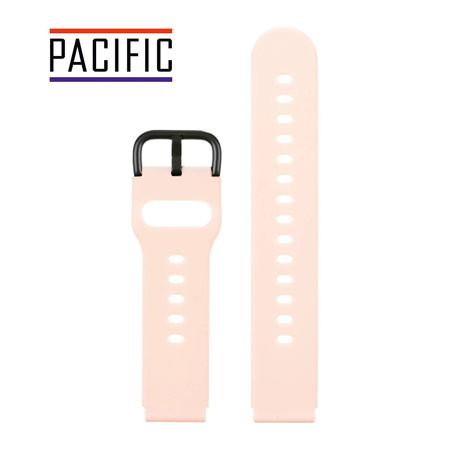 PASEK U01 - 13/B - JASNY RÓŻOWY / CZARNY - 22MM