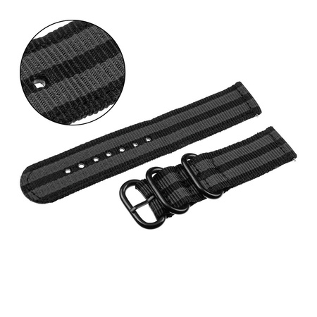 PASEK N02 - N95/B - WIELOKOLOROWY / CZARNY - 22MM