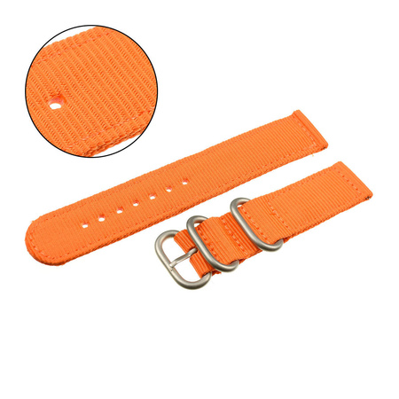 PASEK N02 - 12/SL - POMARAŃCZOWY / SREBRNY - 20MM