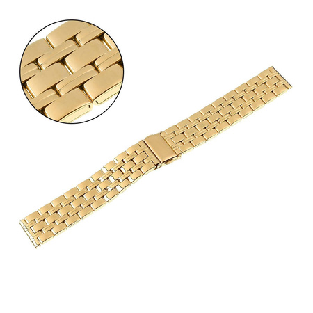 BRANSOLETA STALOWA SLIM - MODEL 45 - 30 - ZŁOTY - 20mm