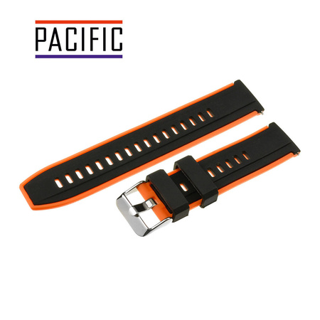 PASEK U22 - 1.12 - CZARNY / POMARAŃCZOWY - 22mm