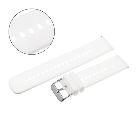 PASEK U27 - 22/SL - BIAŁY / SREBRNY - 22mm