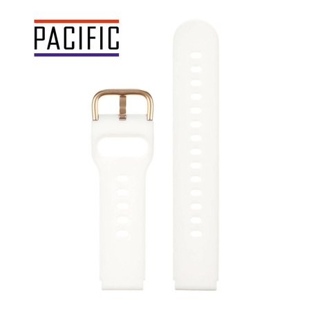 PASEK U01 - 22/RG - BIAŁY / RÓŻOWY ZŁOTY - 20MM