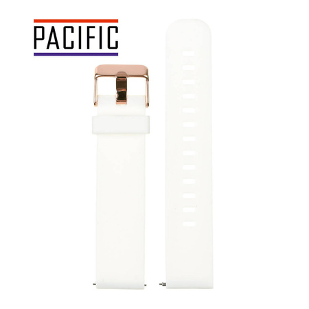 PASEK U15 - 22/RG - BIAŁY / RÓŻOWY ZŁOTY - 22MM