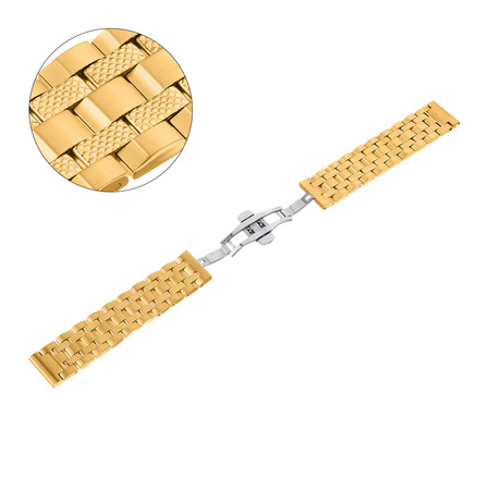 BRANSOLETA - SOLID ZAP. MOT. - MB 58 - 30 - ZŁOTY - 22mm