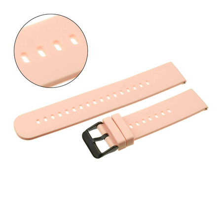 PASEK U27 - 14/BL - RÓŻOWY / CZARNY - 22mm