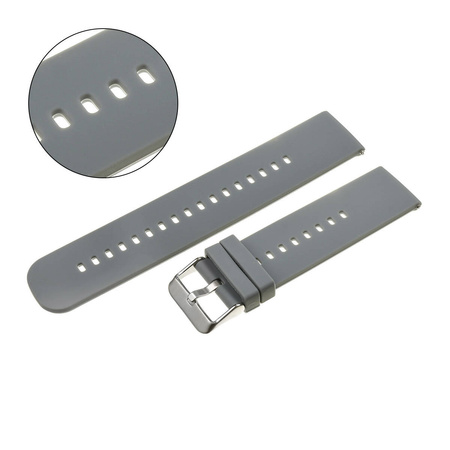 PASEK U27 - 7/SL - CIEMNY SZARY / SREBRNY - 18mm