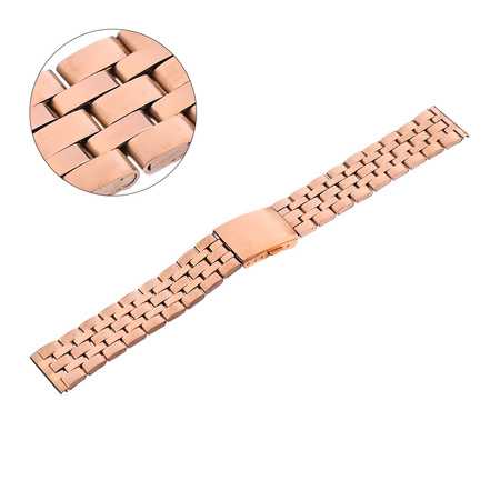 BRANSOLETA - SEMI SOLID - MB 74 - 33 - RÓŻOWY ZŁOTY - 20mm