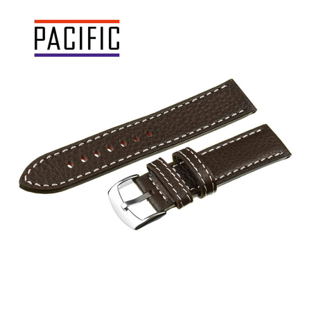 PACIFIC W22 - 2.22 - CIEMNY BRĄZ / BIAŁA NIĆ - 22MM