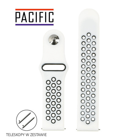 PASEK U11 - 22.1 - BIAŁY / CZARNY - 22MM