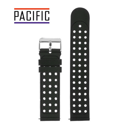 PASEK U12 - 1.22 - CZARNY / BIAŁY - 22MM