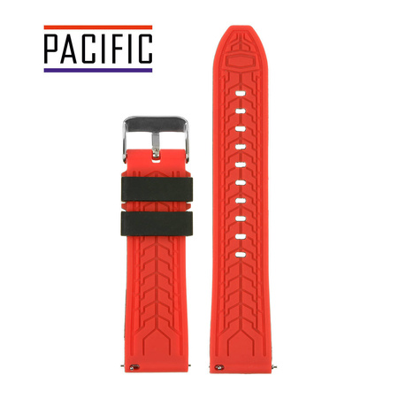 PASEK U14 - 1.6 - CZARNY / CZERWONY - 22MM