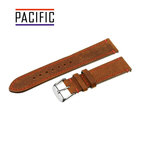 PACIFIC W72 - 2.6 - CIEMNY BRĄZ / CZERWONA NIĆ - 22MM
