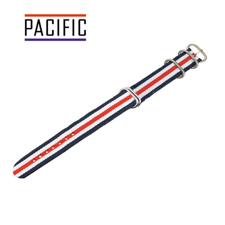 PASEK PARCIANY N01 - N94/S - WIELOKOLOROWY / SREBRNY - 22MM