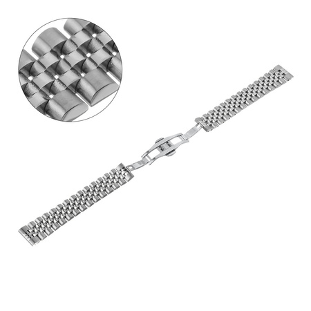 BRANSOLETA - SOLID ZAP. MOT. - MB 61 - 31 - SREBRNY - 20mm