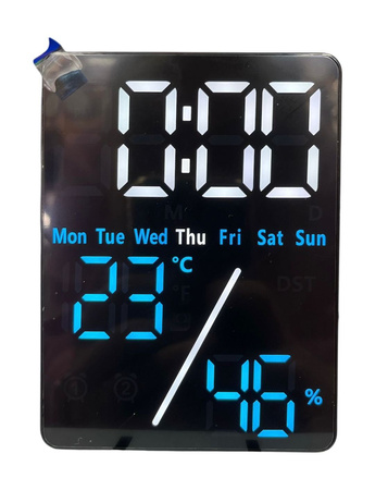 BUDZIK ELEKTRONICZNY 5508 BIAŁO / NIEBIESKI