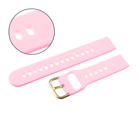 PASEK U01 - 25/G - RÓŻOWY / ZŁOTY - 22MM