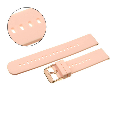 PASEK U27 - 14/RG - RÓŻOWY / RÓŻOWE ZŁOTO - 18mm