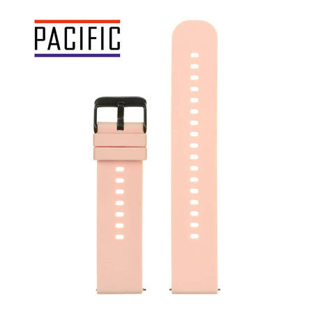 PASEK U27 - 14/BL - RÓŻOWY / CZARNY - 22mm