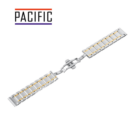 BRANSOLETA - SOLID ZAP. MOT. - MB 59 - 31 / 30 - SREBRNY / ZŁOTY - 22mm