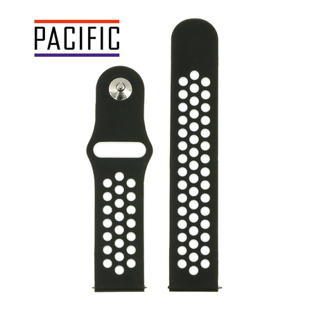 PASEK U11 - 1.22 - CZARNY / BIAŁY - 20MM