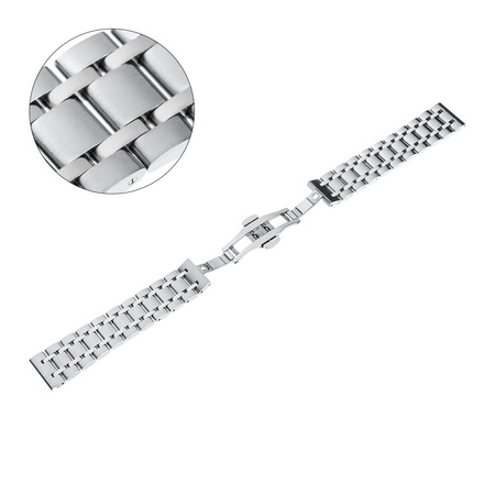 BRANSOLETA - SOLID ZAP. MOT. - MB 63 - 31 - SREBRNY - 20mm