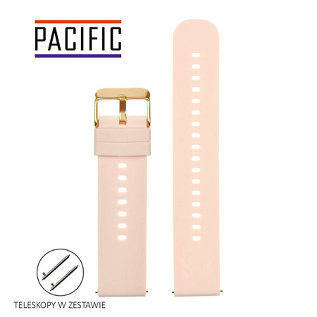 PASEK U27 - 13/G - JASNY RÓŻ / ZŁOTY - 18mm