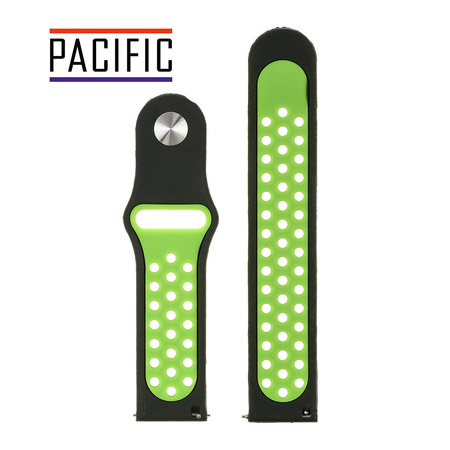 PASEK U11 - 1.11 - CZARNY / JASNY ZIELONY - 22MM