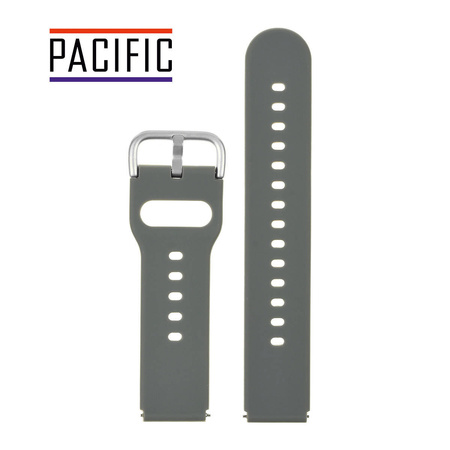 PASEK U01 - 7/S - CIEMNY SZARY / SREBRNY - 20MM