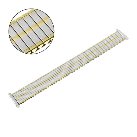 BRANSOLETA ROZCIĄGANA MĘSKA - MODEL 4 SREBRNO - ZŁOTA