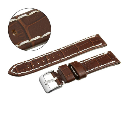 PACIFIC W49 - 2.22 - CIEMNY BRĄZ / BIAŁA NIĆ - 22MM