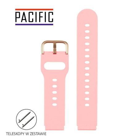 PASEK U01 - 14/RG - CIEMNY RÓŻOWY / RÓŻOWY ZŁOTY - 20MM